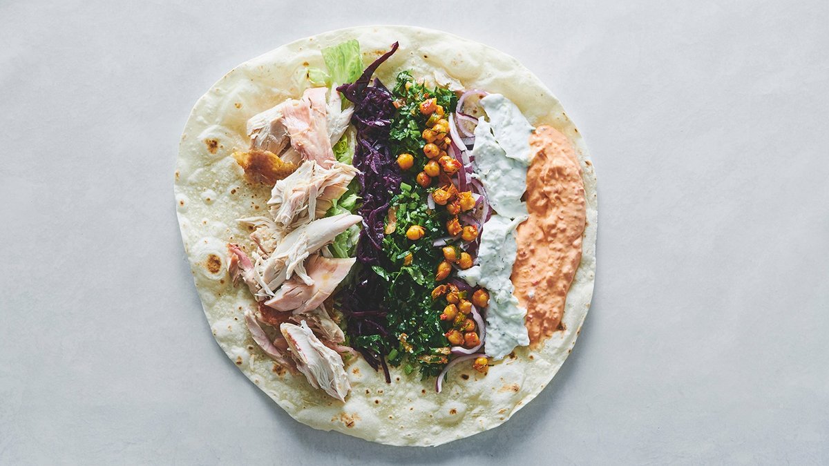 Durum wrap med rotisserie kylling